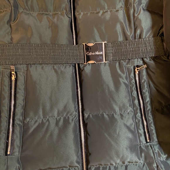 Calvin Klein Green Winter Puffer Coat - Picture 11 of 12